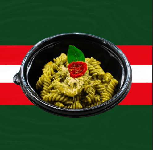 FUSILLI ALFREDO AL PESTO